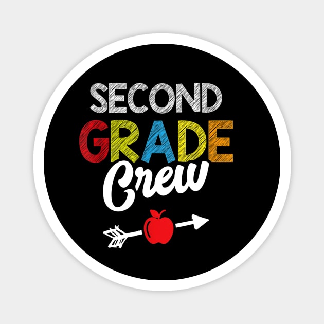 2nd Grade Crew Funny Teacher Student Kids Back To School Magnet by FONSbually